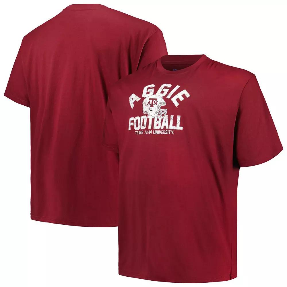 Men's Champion Maroon Texas A&M Aggies Big & Tall Football Helmet T-Shirt,  Product Image