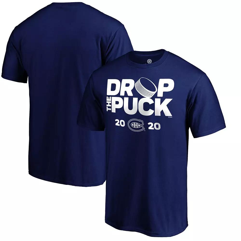 Men's Fanatics Blue Montreal Canadiens Drop the Puck T-Shirt, Size: 2XL, Cnd Blue Product Image