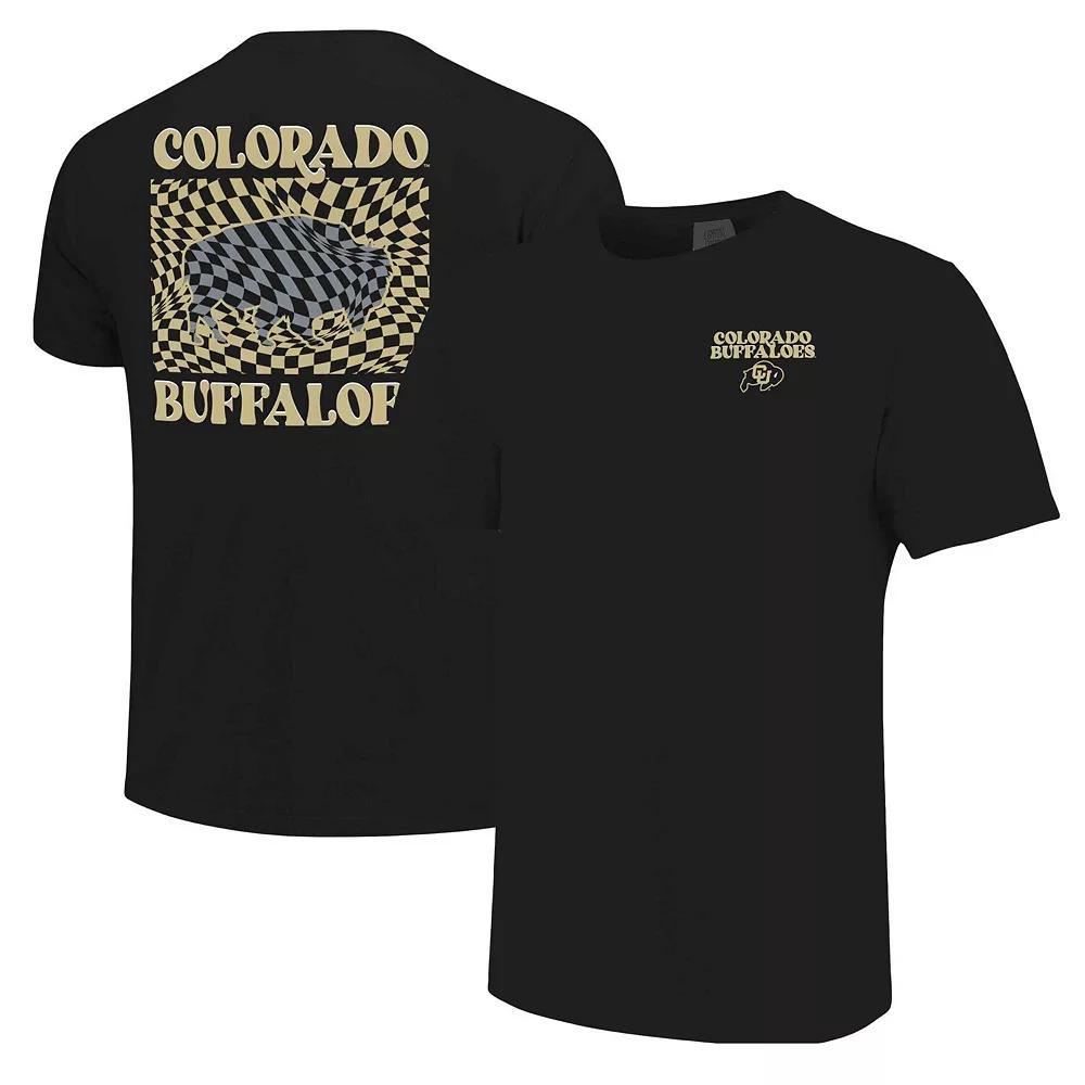 Women's Black Colorado Buffaloes Comfort Colors Checkered Mascot T-Shirt, Size: 2XL Product Image