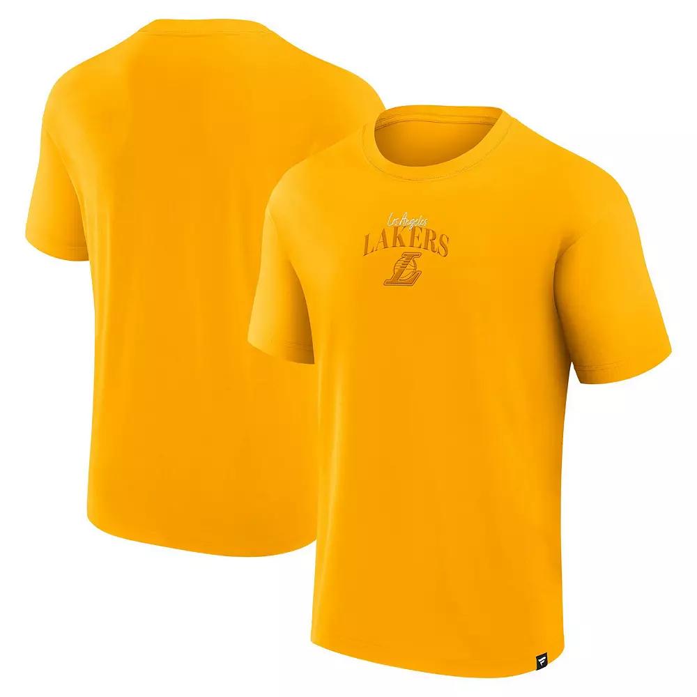 Men's Fanatics  Gold Los Angeles Lakers Full Court Press T-Shirt, Size: Small Product Image