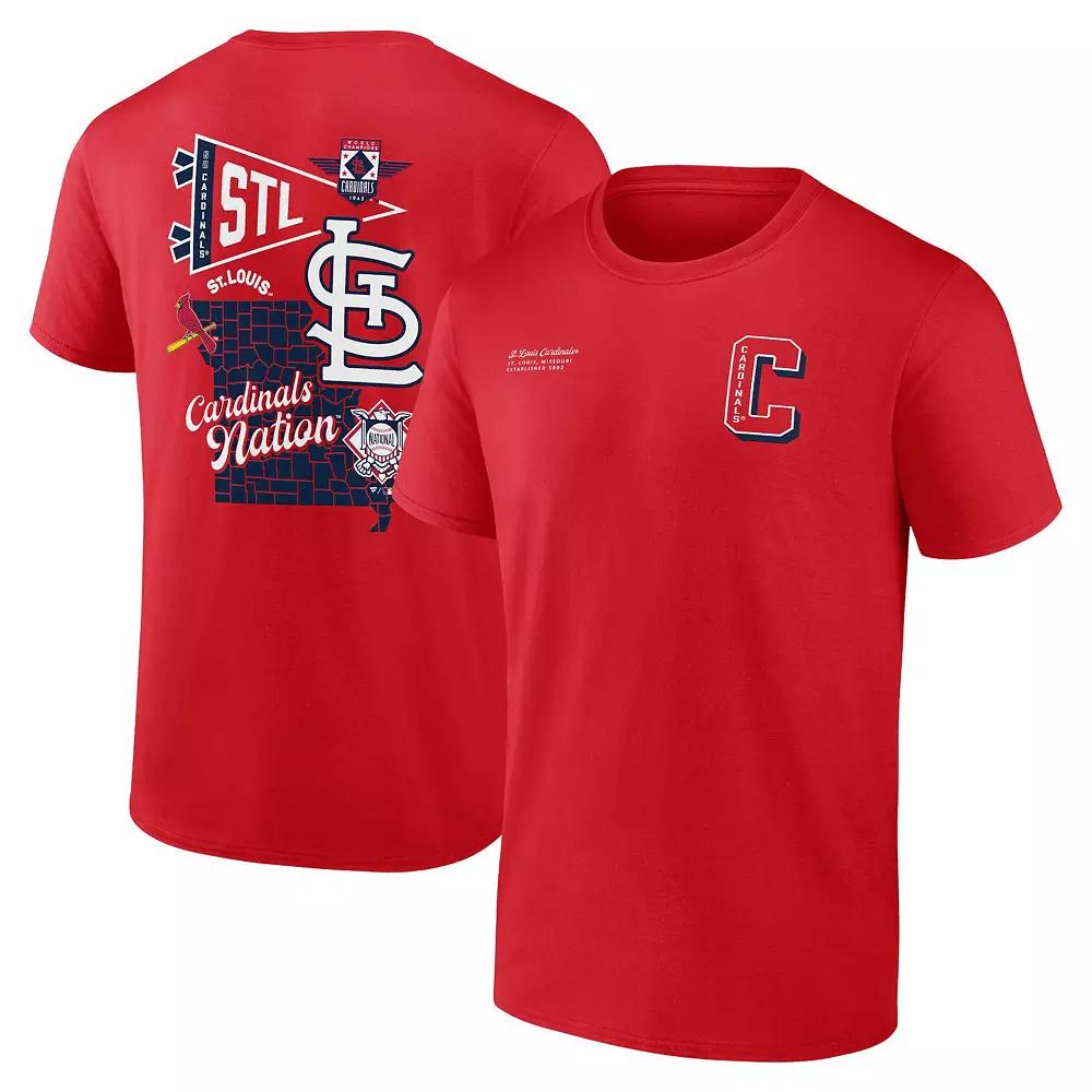 Men's Fanatics Branded Red St. Louis Cardinals Split Zone T-Shirt,  Product Image
