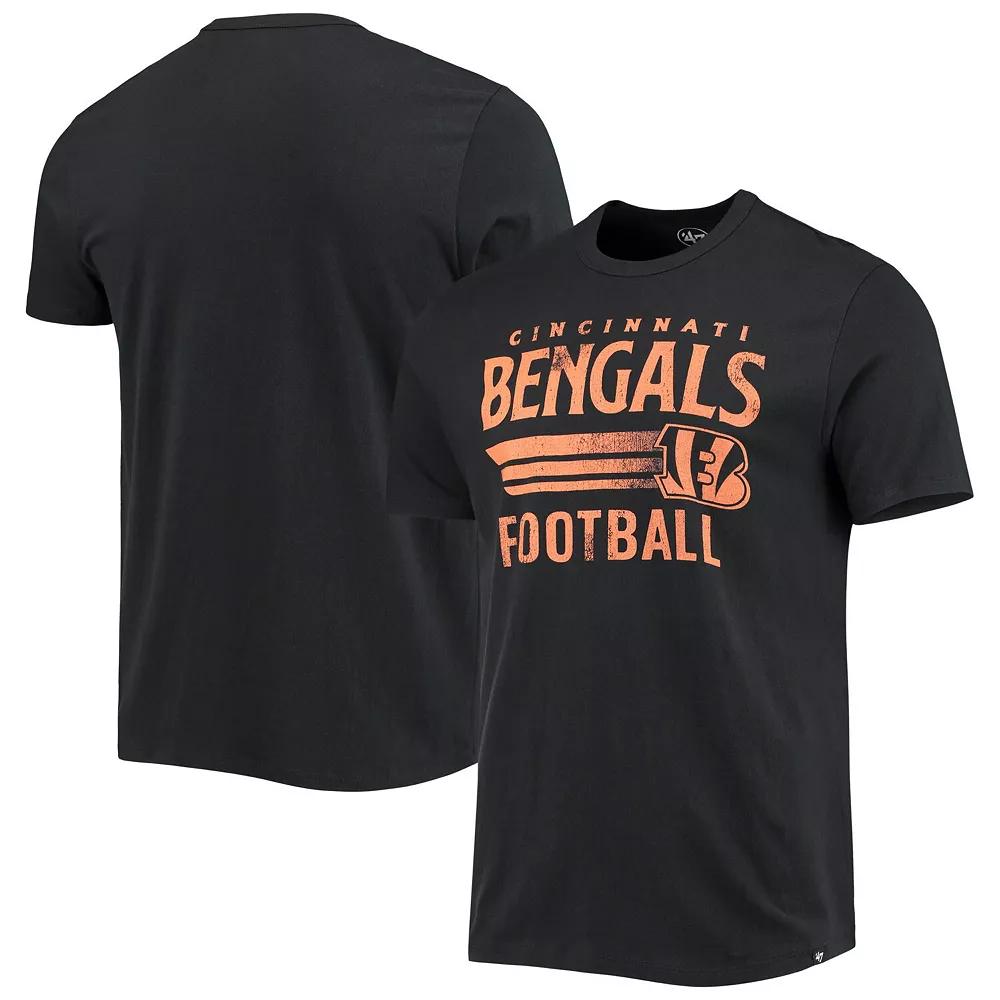Men's '47 Black Cincinnati Bengals Conrider Franklin T-Shirt,  Product Image