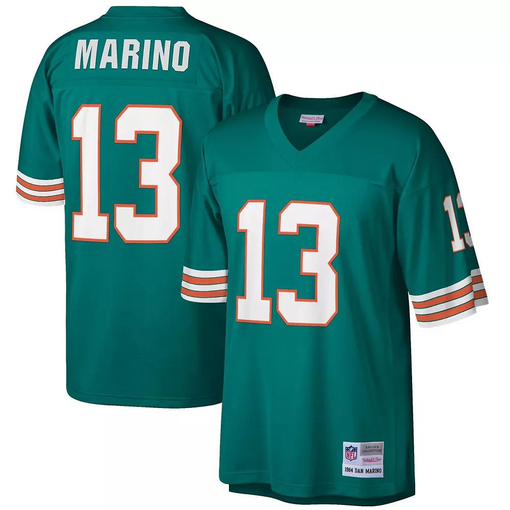 Men's Mitchell & Ness Dan Marino Aqua Miami Dolphins Big & Tall 1984 Retired Player Replica Jersey,  Product Image
