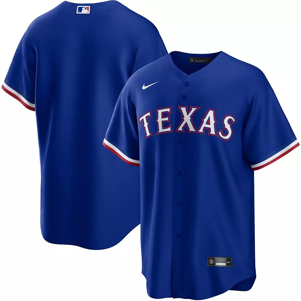 Men's Nike Royal Texas Rangers Alternate Replica Team Logo Jersey, Size: Medium, Blue Product Image