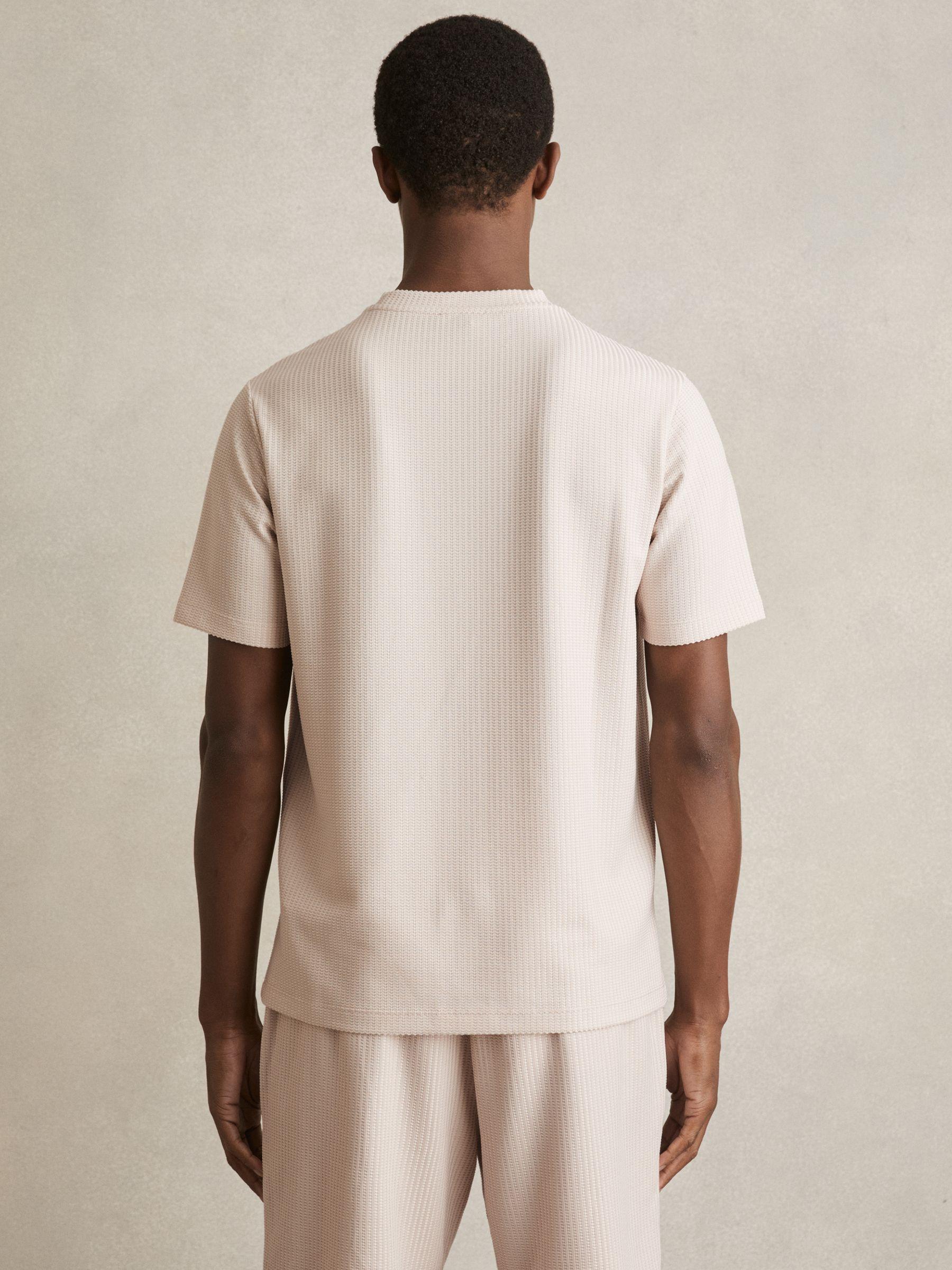 Oversized Textured T-Shirt in Champagne Product Image