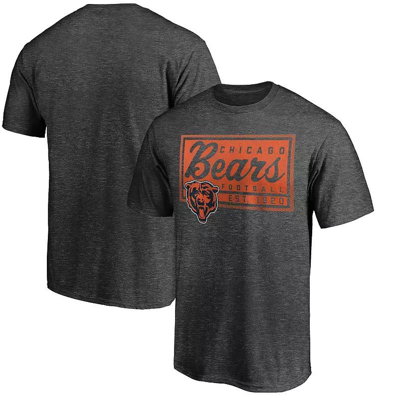 Men's Majestic Heathered Charcoal Chicago Bears Showtime Plaque T-Shirt,  Product Image