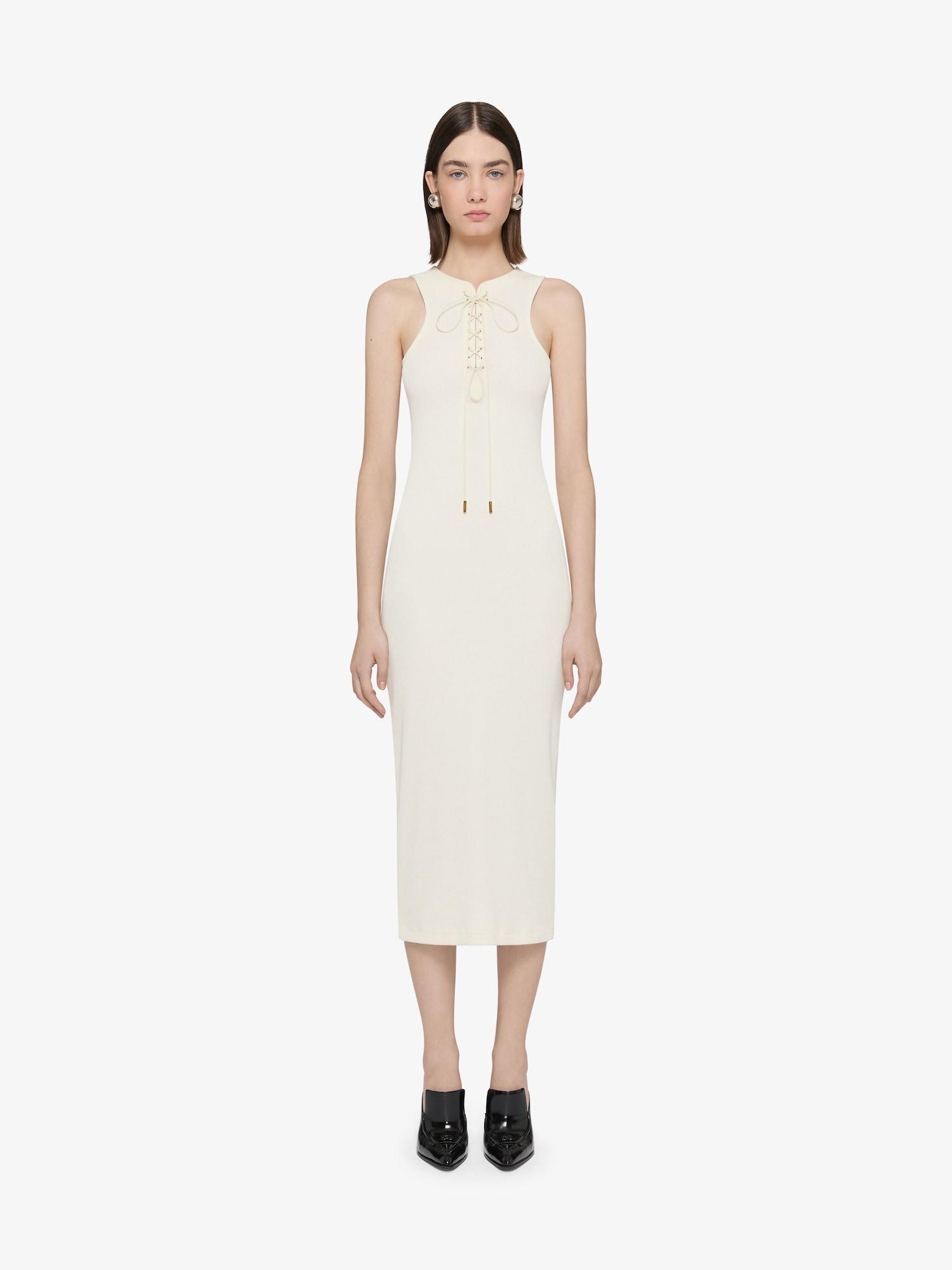 Tank dress in cotton with laces Product Image