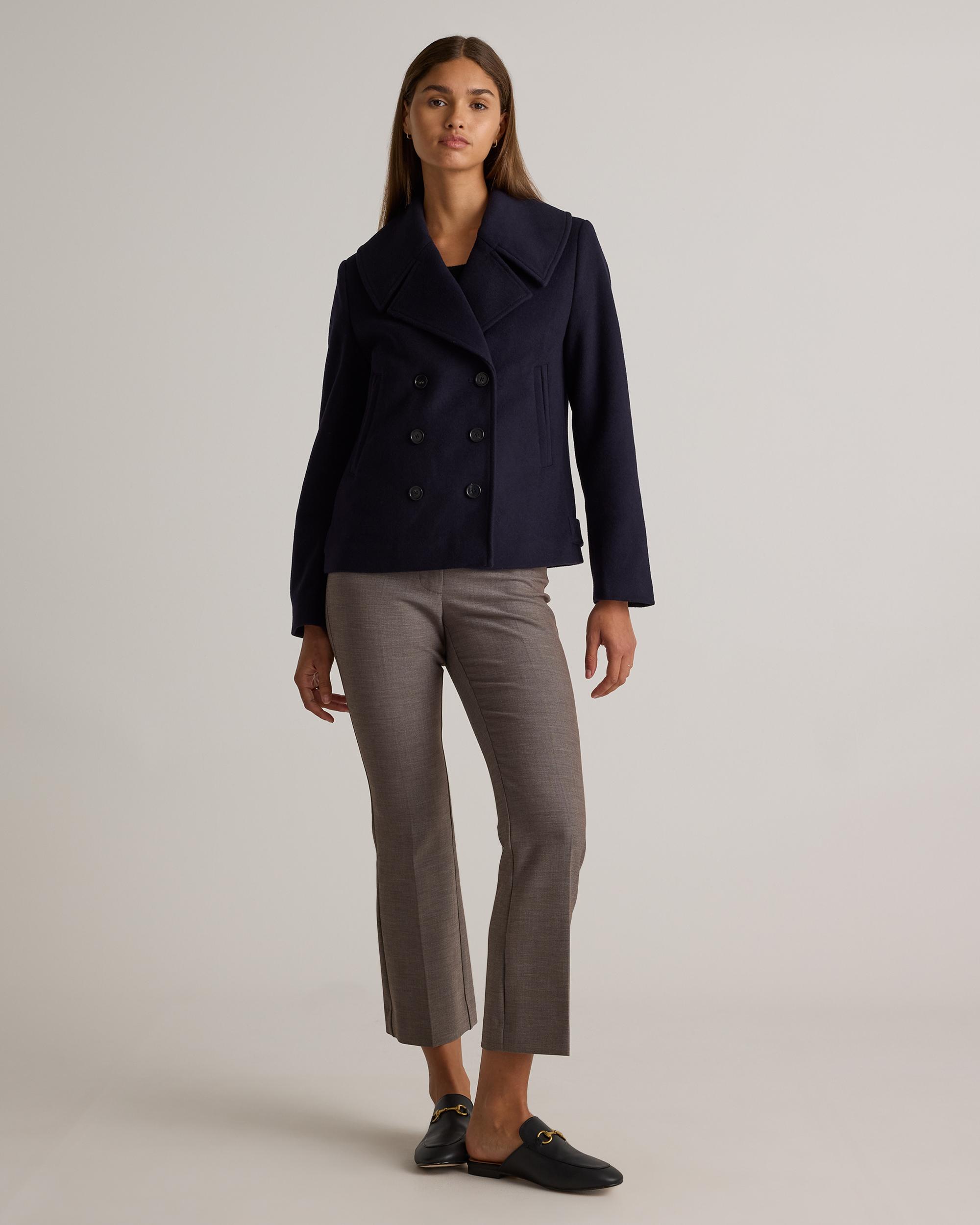 Quince | Women's Italian Wool Short Peacoat Wool/Nylon Product Image