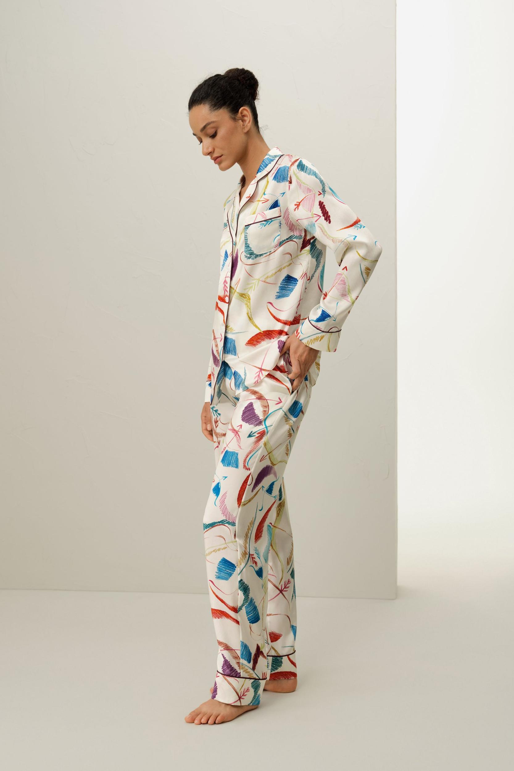 Sagittarius Zodiac Silk Pajama Set Product Image