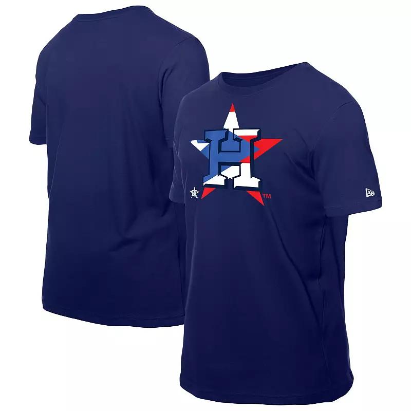 Men's New Era Navy Houston Astros Puerto Rican Flag Logo T-Shirt,  Product Image
