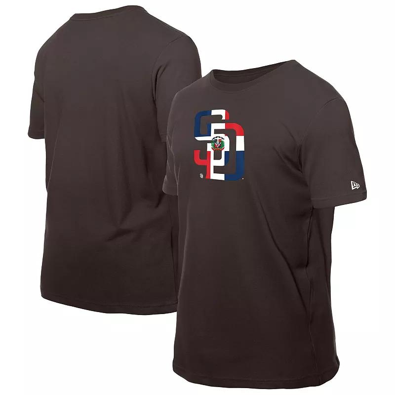 Men's New Era Navy Houston Astros Dominican Republic Flag Logo T-Shirt,  Product Image