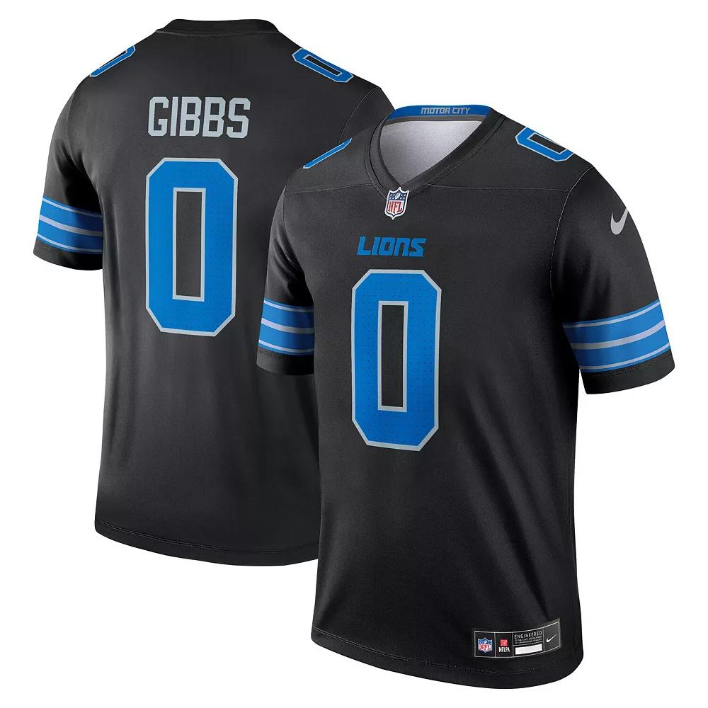 Men's Nike Jahmyr Gibbs Black Detroit Lions 2nd Alternate Legend Jersey,  Product Image