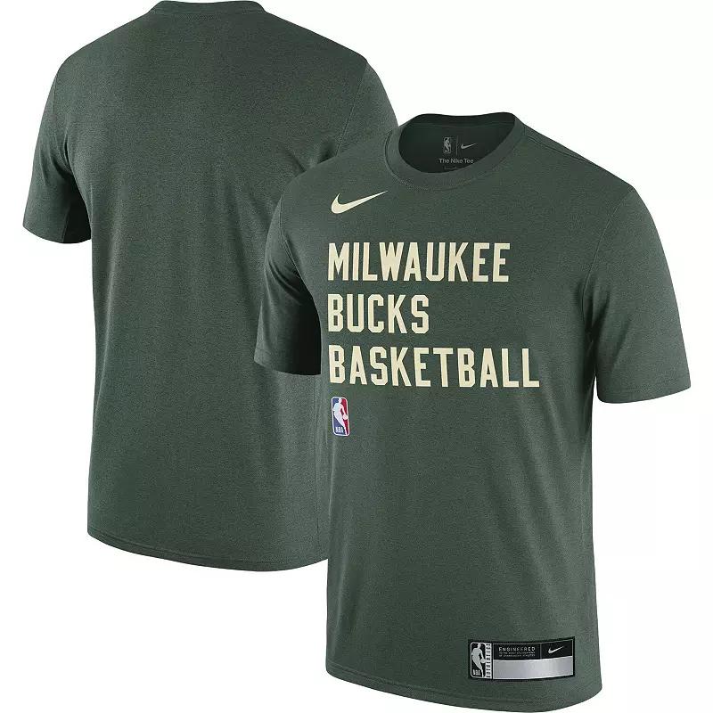Men's Nike Hunter Green Milwaukee Bucks 2023/24 Sideline Legend Performance Practice T-Shirt,  Product Image