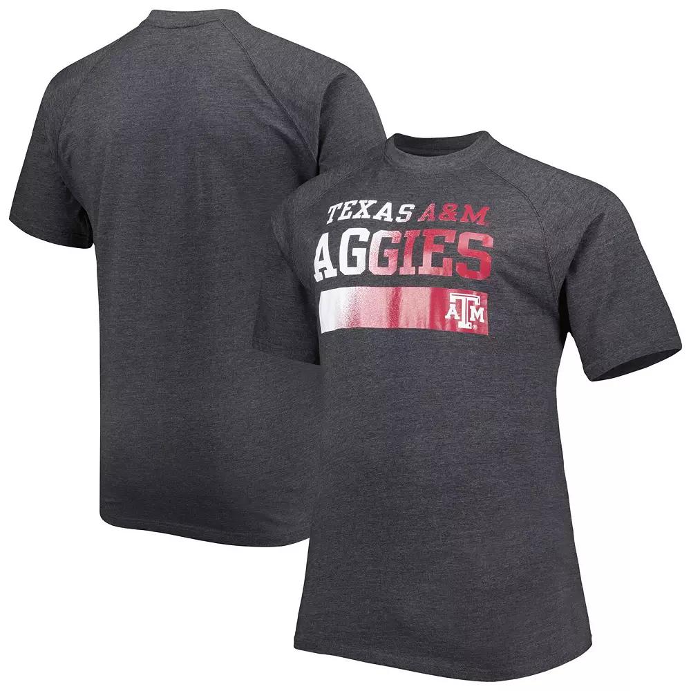 Men's Charcoal Texas A&M Aggies Big & Tall Raglan T-Shirt,  Product Image