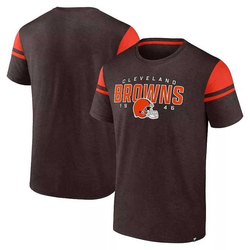 Men's Fanatics Brown Cleveland Browns Old School Play Slub T-Shirt,  Product Image