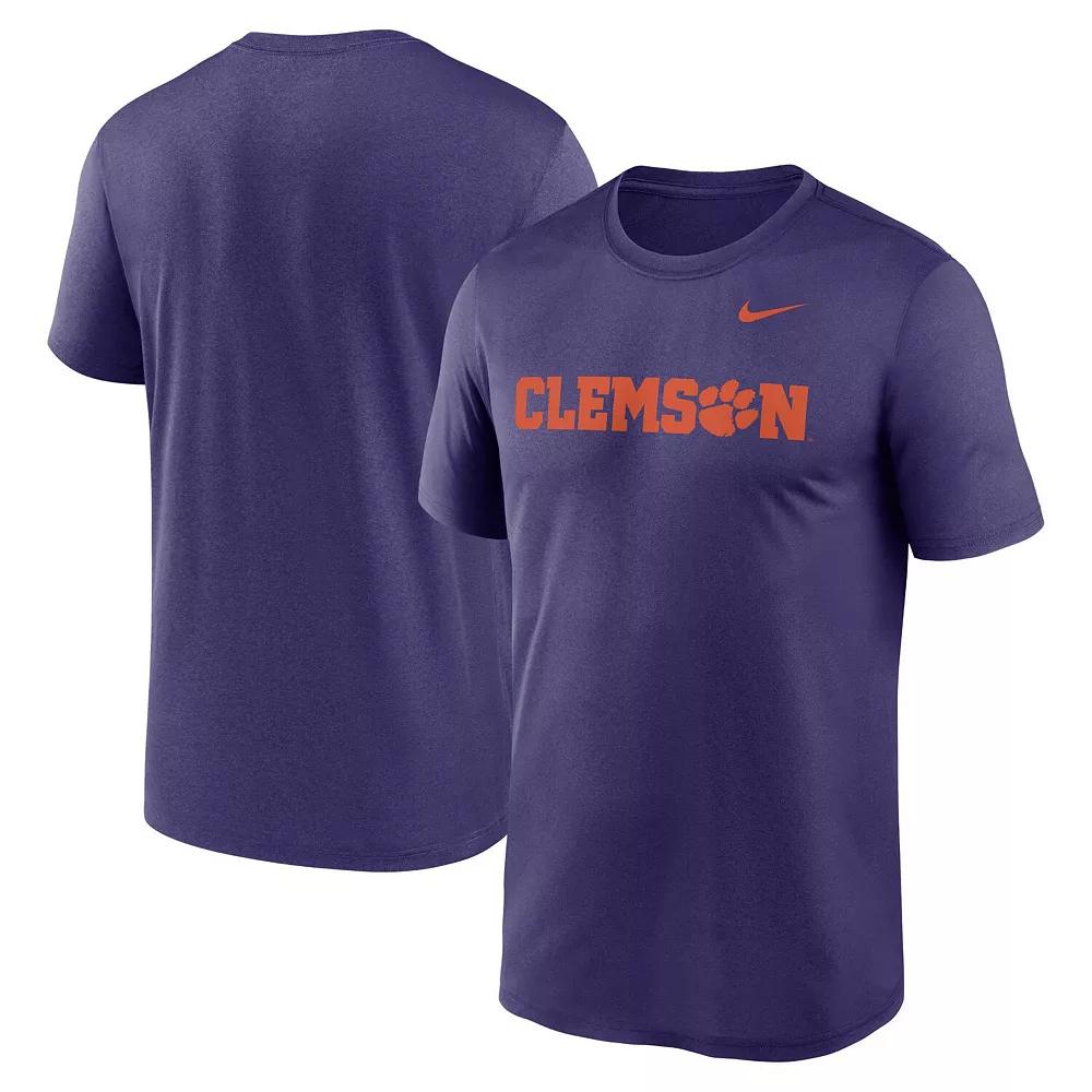 Men's Nike Purple Clemson Tigers Primetime Legend Wordmark T-Shirt,  Product Image
