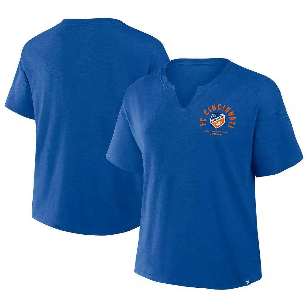 Women's Fanatics Royal FC Cincinnati Bicycle Kick Stadium Slub T-Shirt,  Product Image