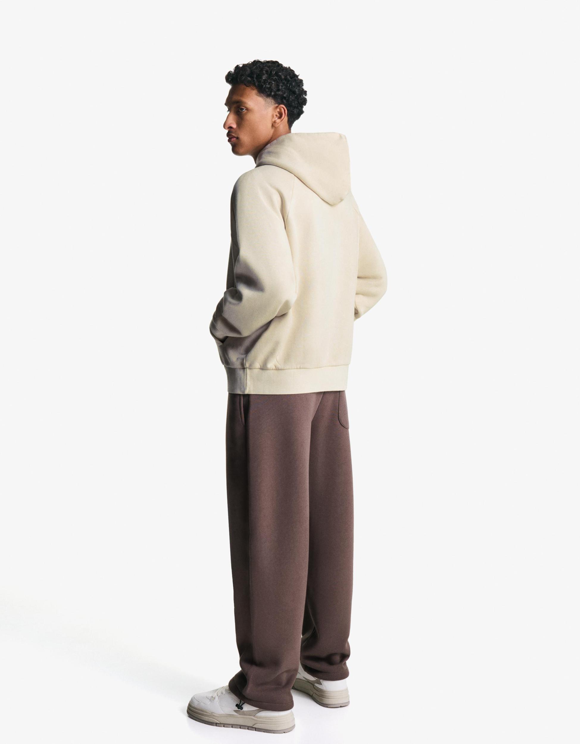 Boxy fit hooded sweatshirt Product Image