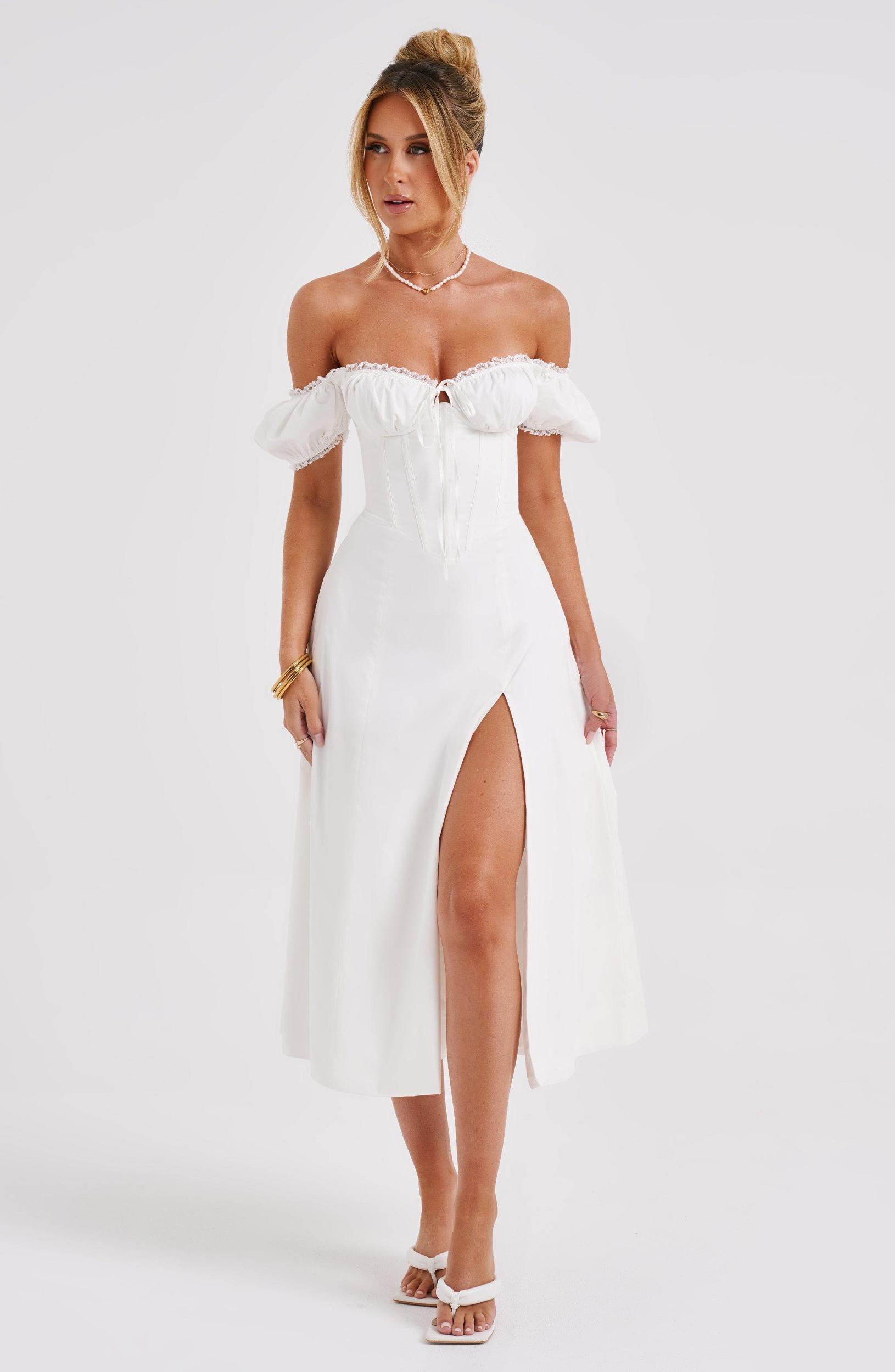 Courtney Midi Dress - Ivory Product Image