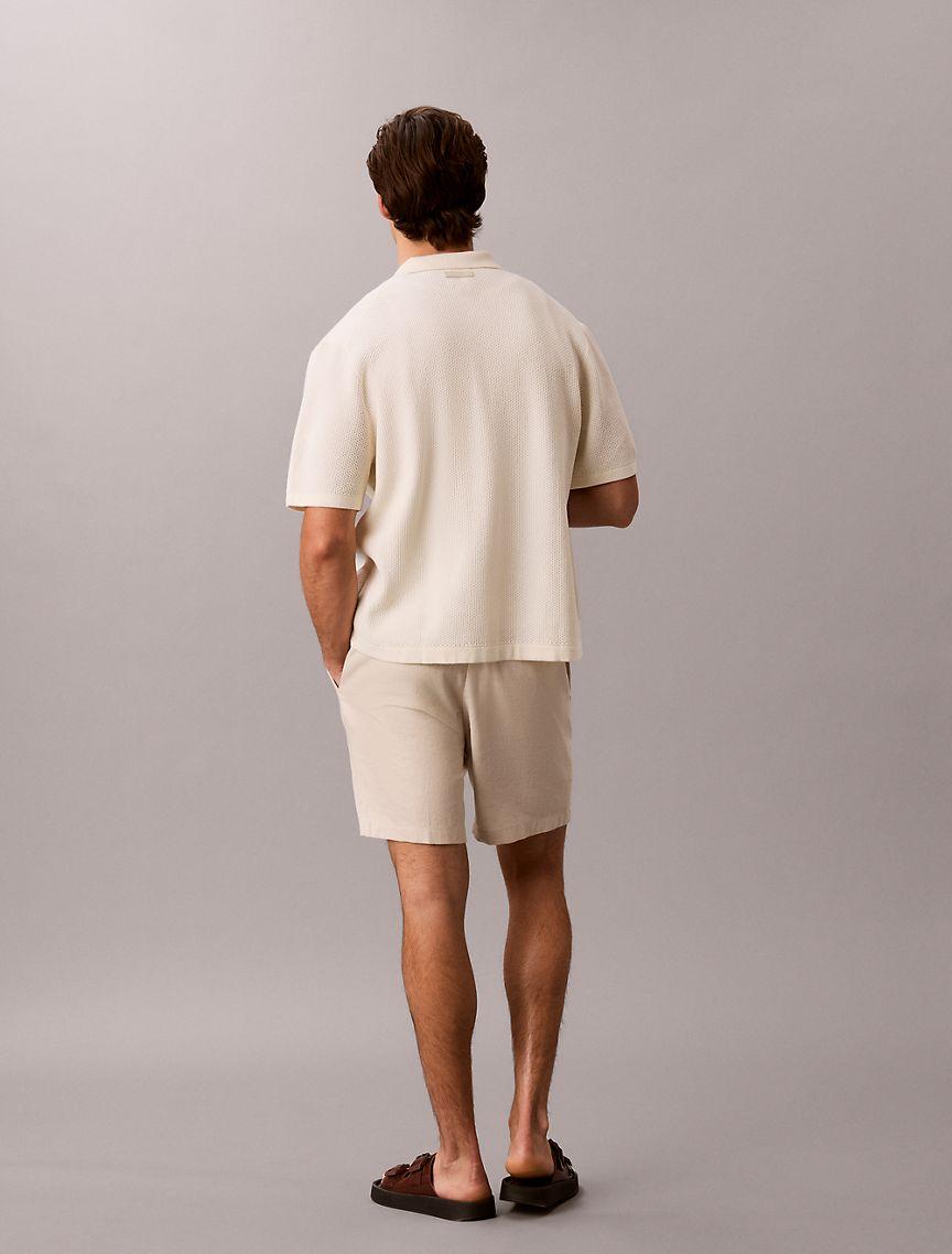 Mesh Stitch Button-Down Sweater Product Image