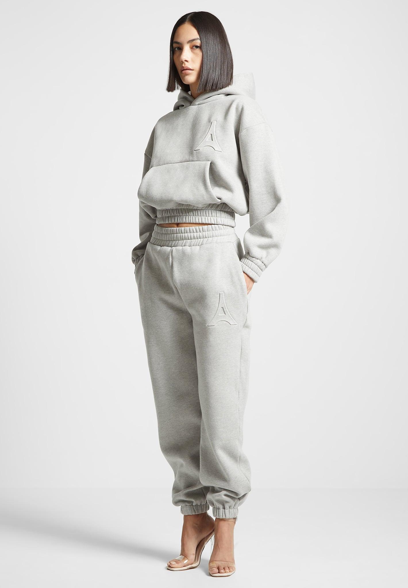 Vera - Eiffel Embossed Joggers - Grey Female Product Image