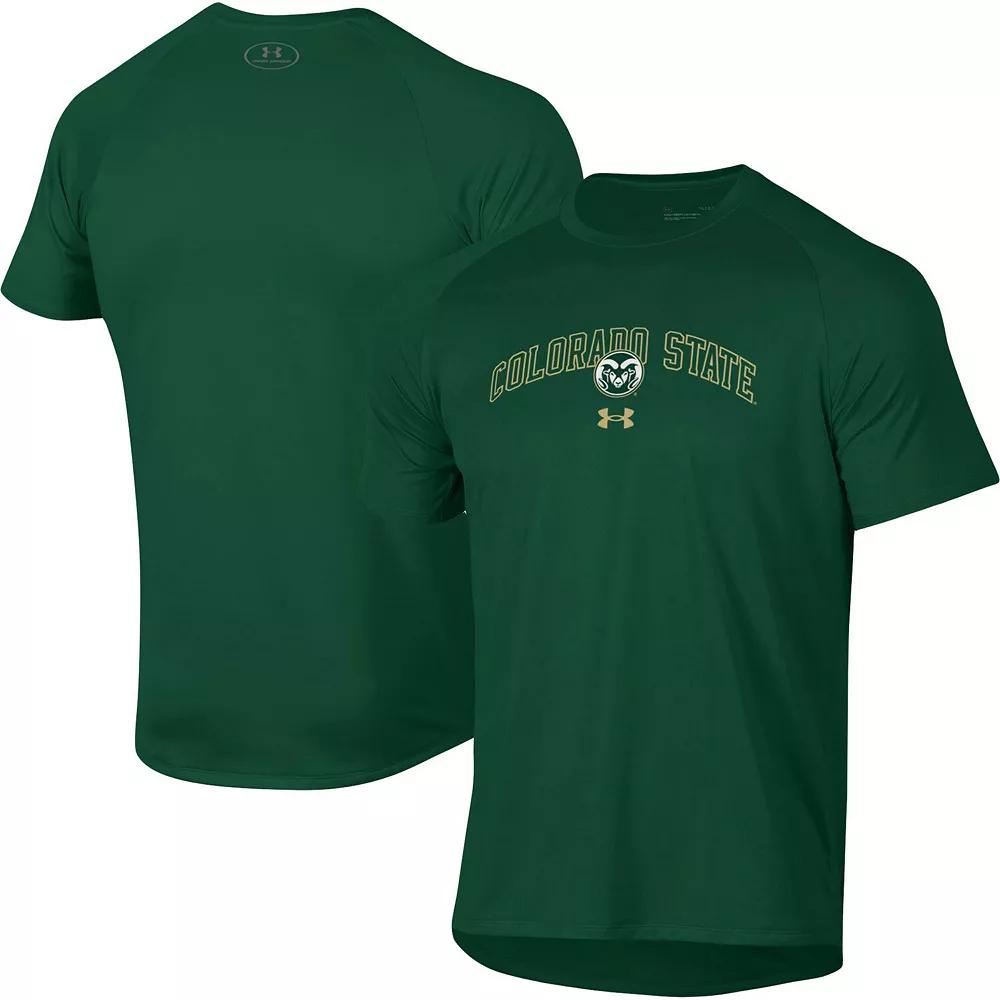 Men's Under Armour Green Colorado State Rams 2023 Sideline Performance Raglan T-Shirt,  Product Image