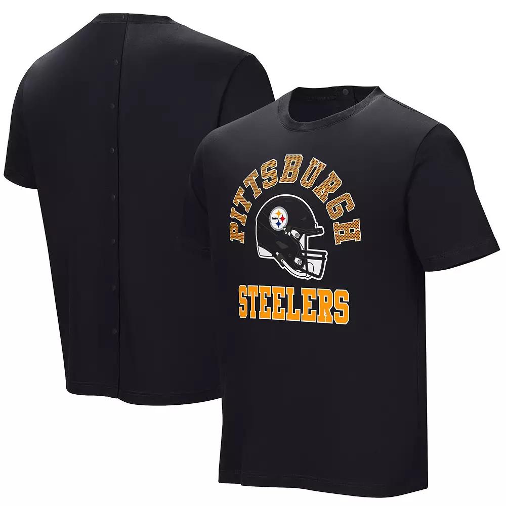 Men's  Black Pittsburgh Steelers Field Goal Assisted T-Shirt, Size: Large Product Image