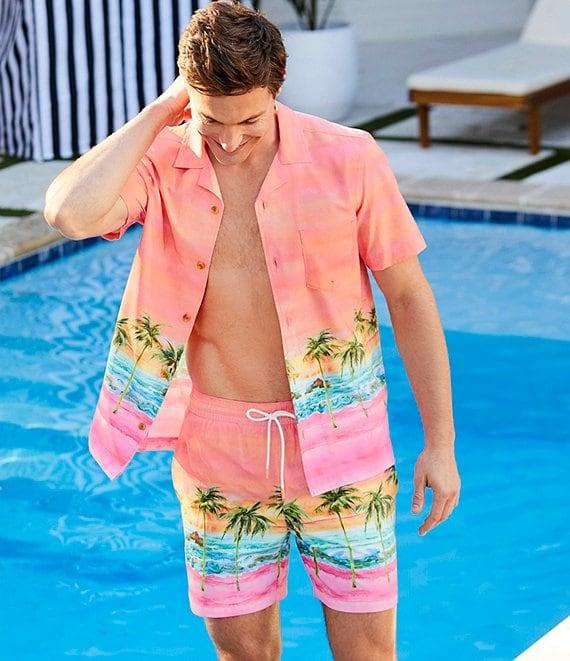 Caribbean Ombre Sunset Cabana Woven Top Product Image