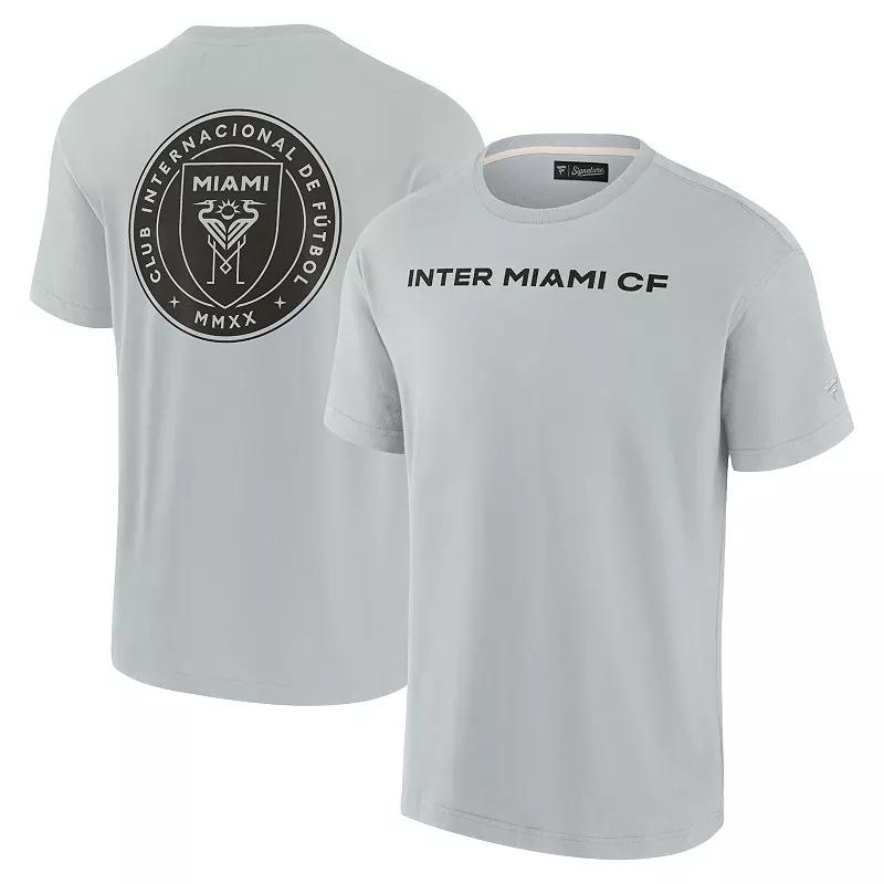 Men's Fanatics Signature  Gray Inter Miami CF Oversized Logo T-Shirt, Size: 3XL, Mls Grey Product Image