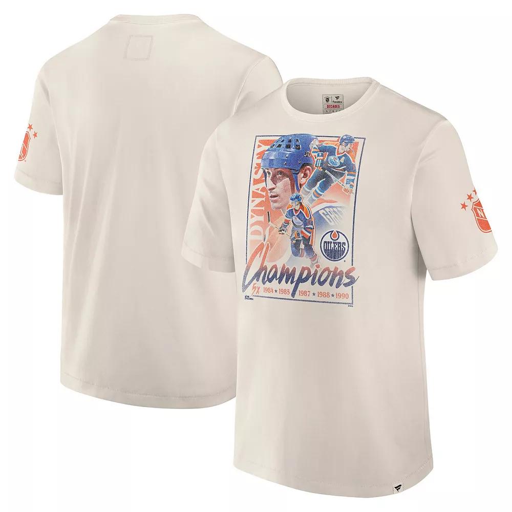 Men's Fanatics White Edmonton Oilers Decades Collection Timeless T-Shirt, Size: Small, Oil White Product Image