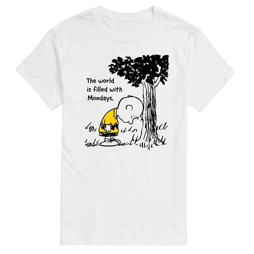 Big & Tall Peanuts World Filled With Mondays Graphic Tee, Men's,  Product Image