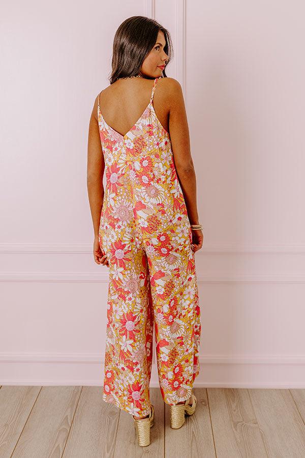 Casually Chic Floral Jumpsuit in Primrose Yellow Product Image