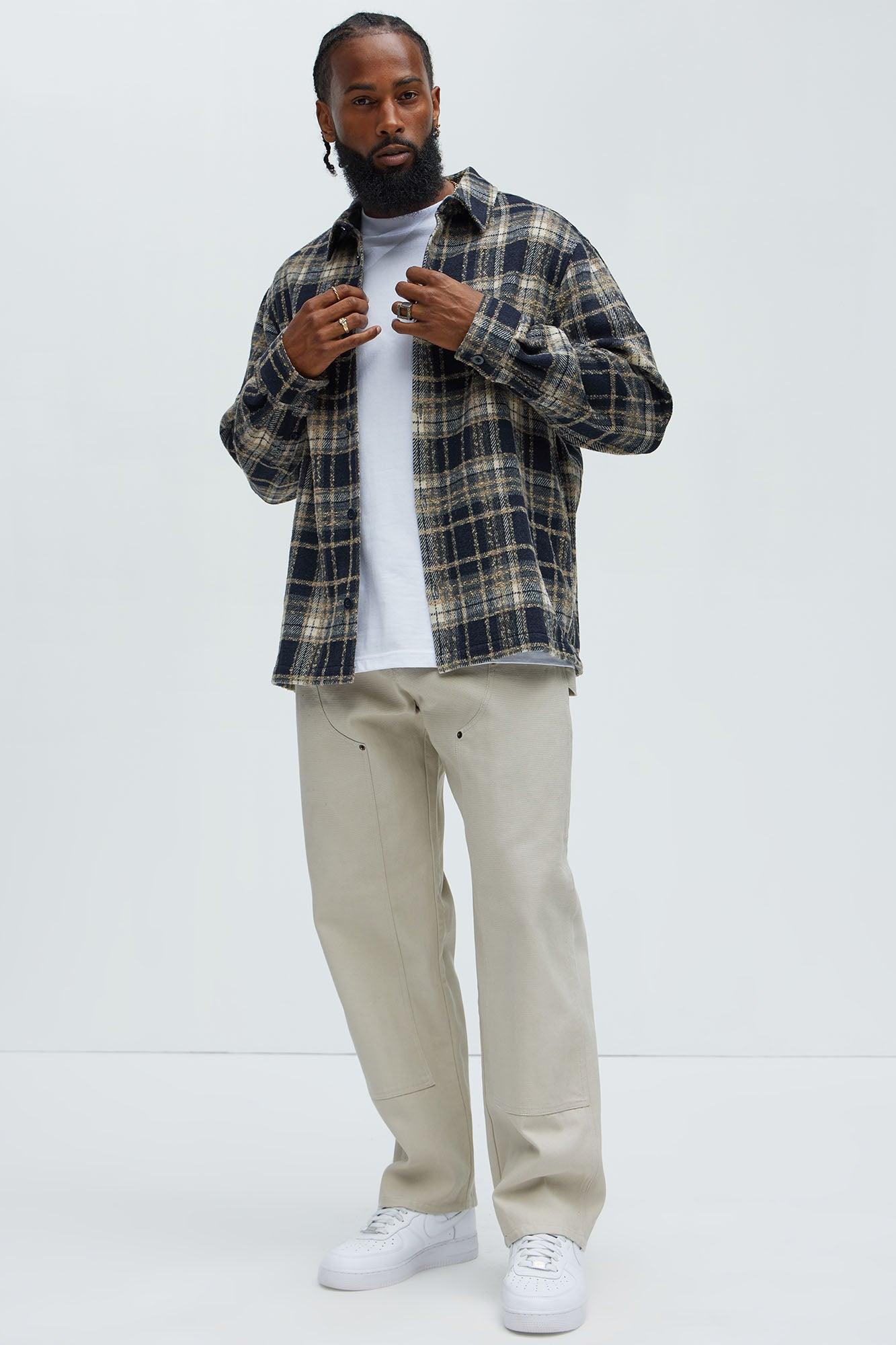 Tondo Plaid Button Up Shirt - Black/combo Product Image