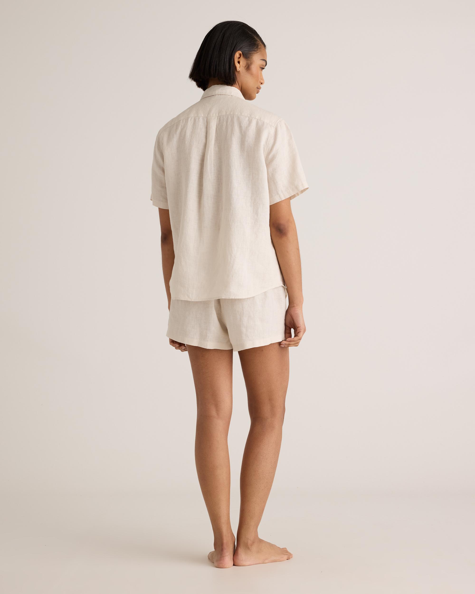 Quince | Women's 100% European Linen Shorts Pajama Set Product Image