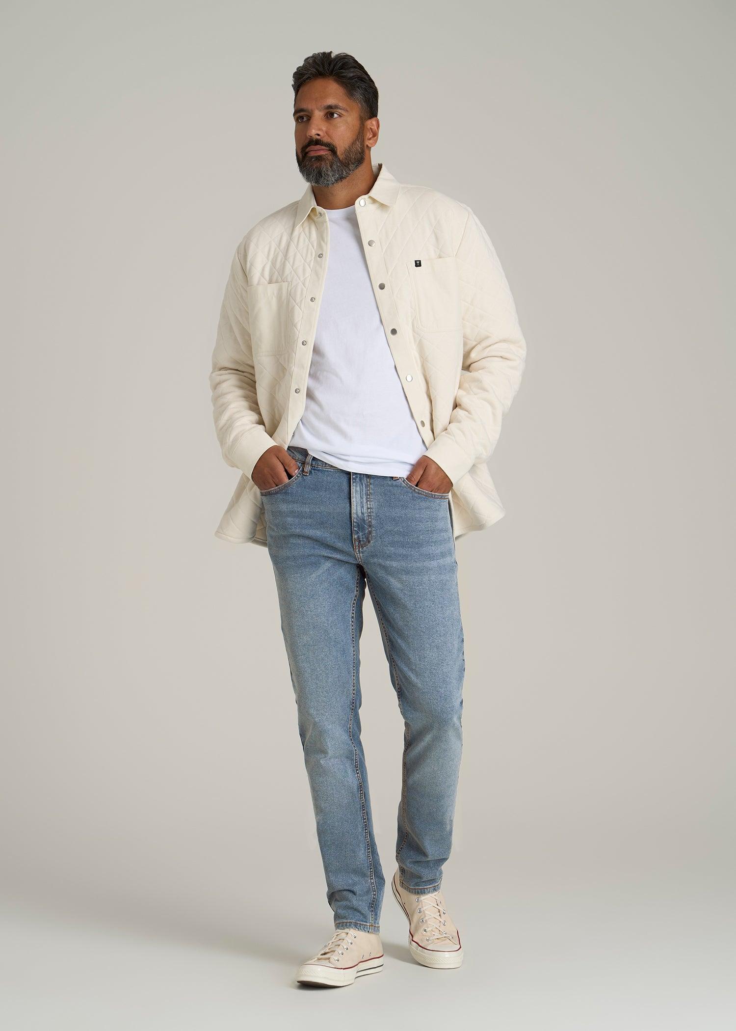 A.T. Basics Men's Dylan Slim Fit Jeans for Tall Men in Tufts Blue Male Product Image