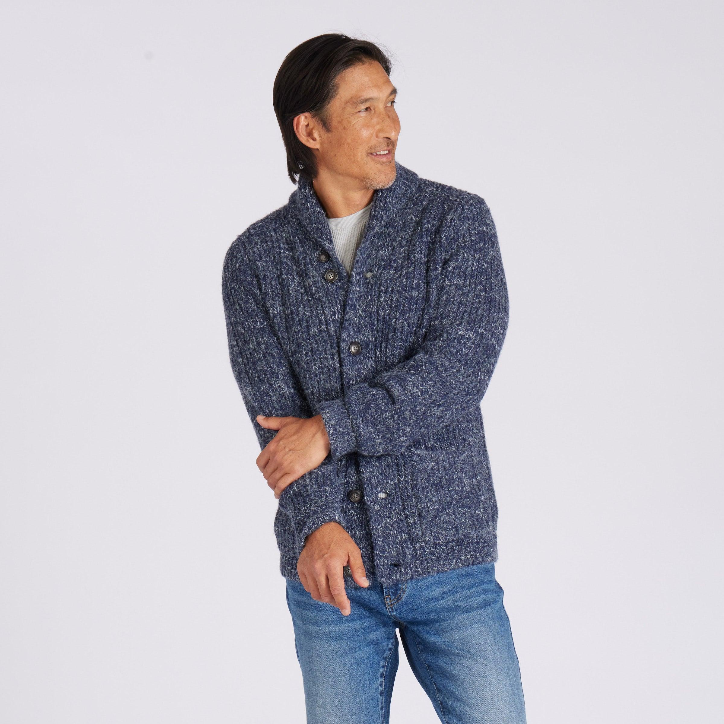 Alfred's Shawl Cardigan Sweater - Insignia Blue Product Image