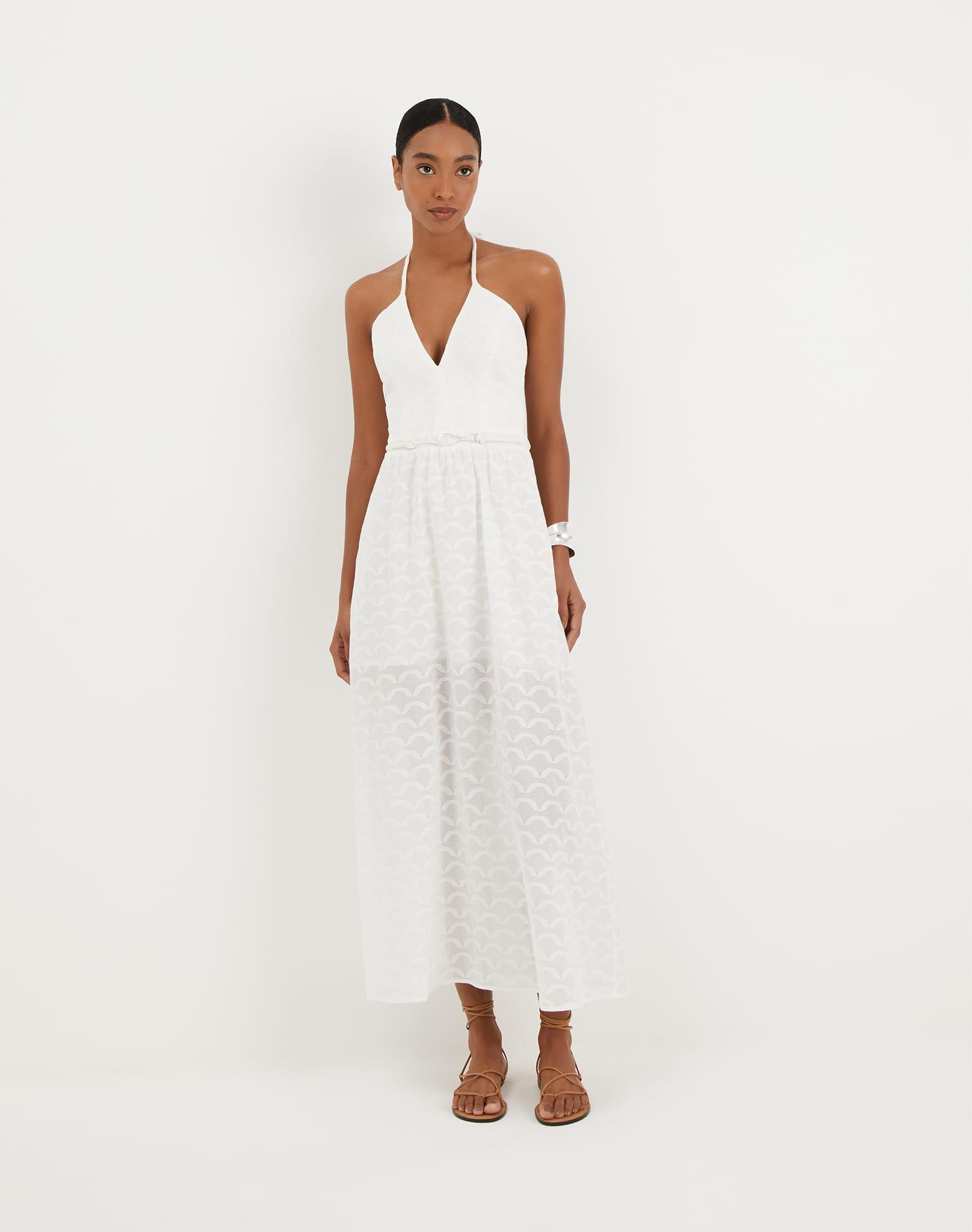 Marina Long Dress - Off White Product Image