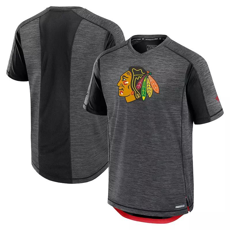 Men's Fanatics Black Chicago Blackhawks Authentic Pro Rink Tech T-Shirt,  Product Image