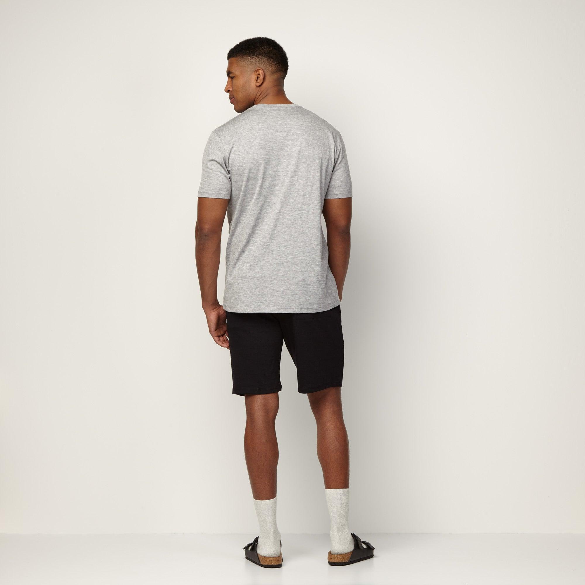 Merino Wool Crew Neck T-Shirt | Ochre Product Image