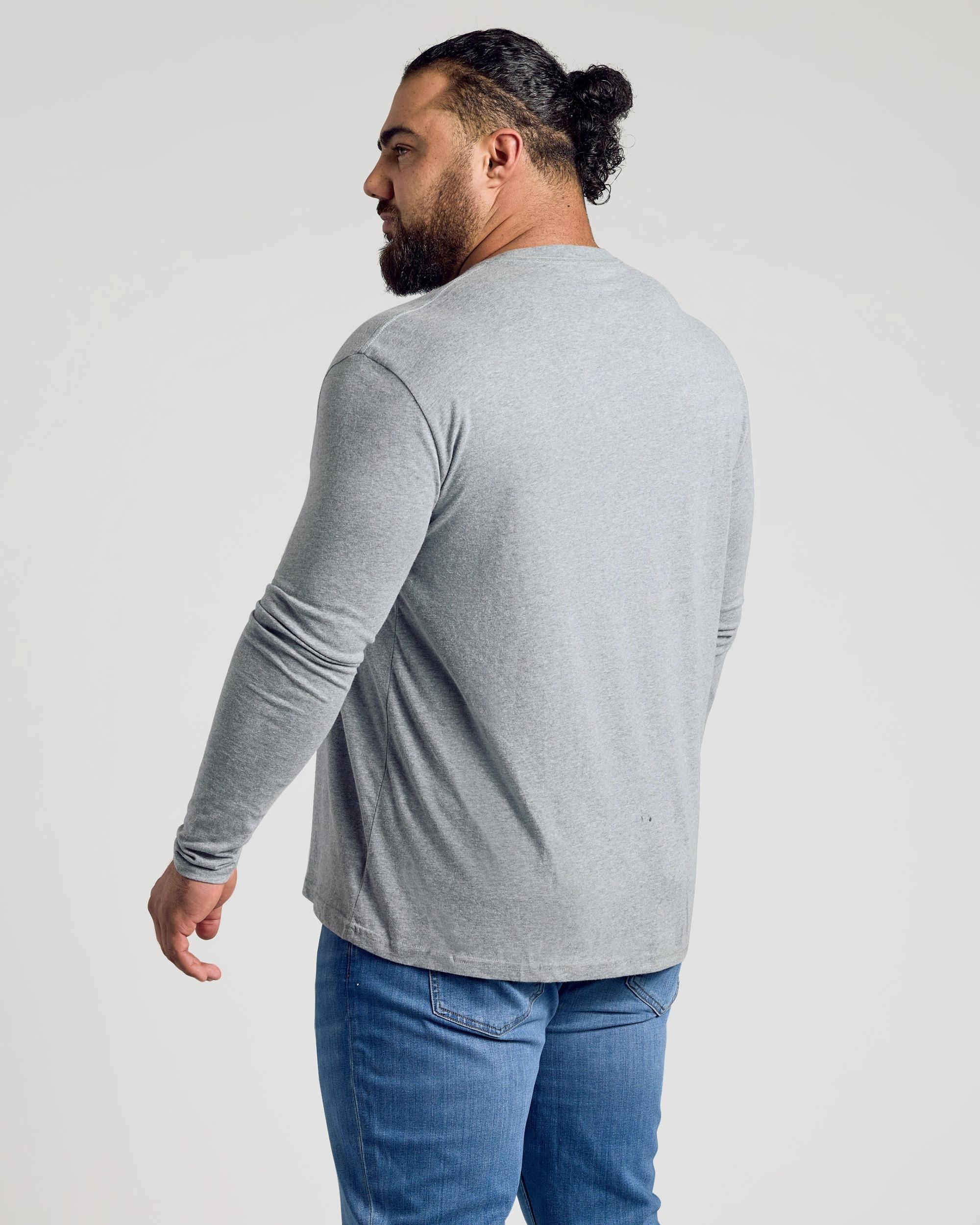 Heather Gray Classic Long Sleeve Crew Neck Product Image