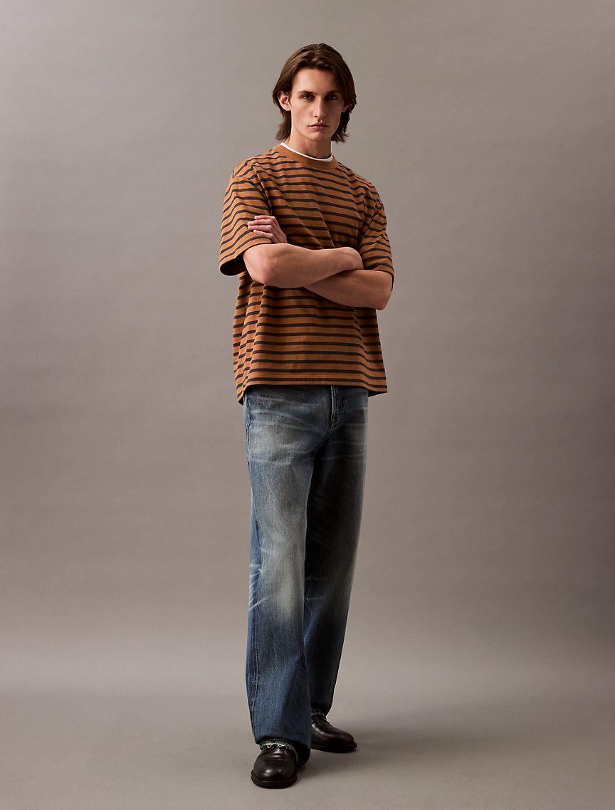 Bold Stripe Jersey Relaxed Tee Product Image