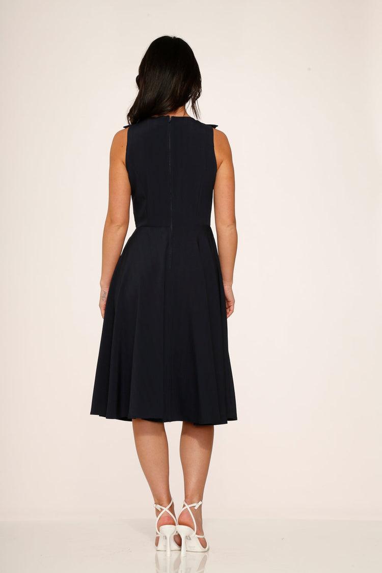 Navy Blue Swing Dress Product Image