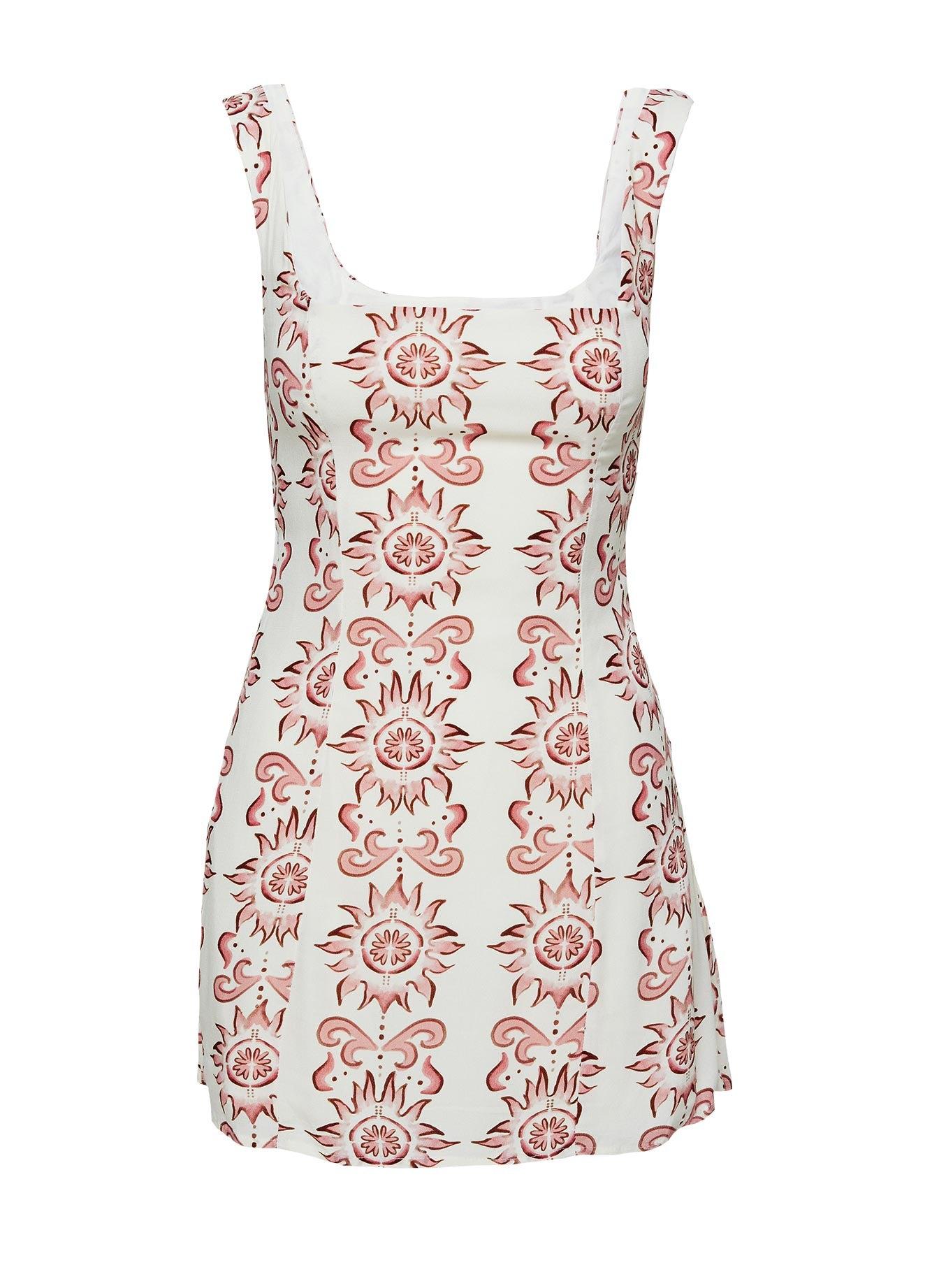 Maris Mini Dress Cream / Pink Product Image