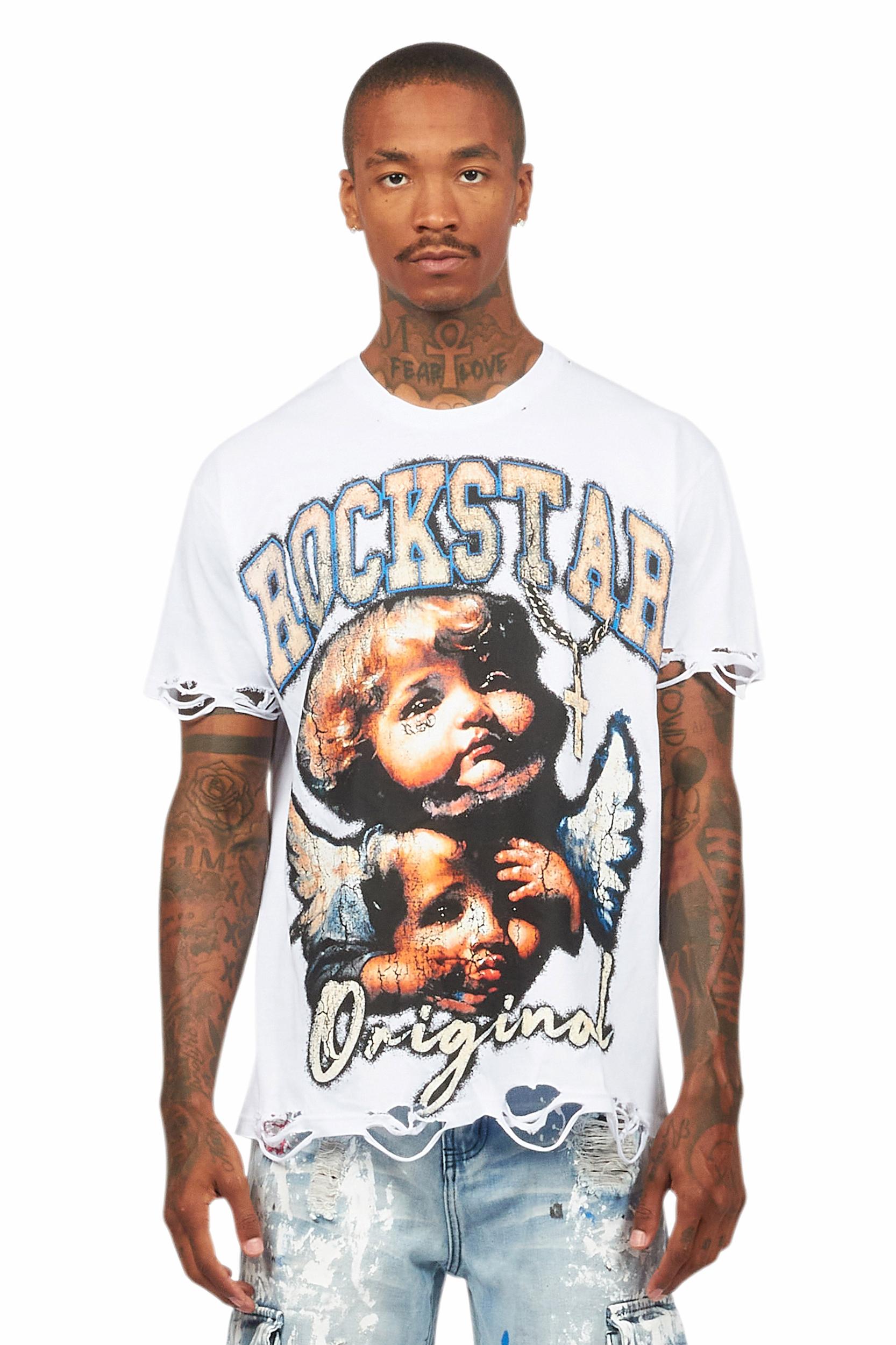 Deiter White Oversized Graphic T-Shirt Male Product Image