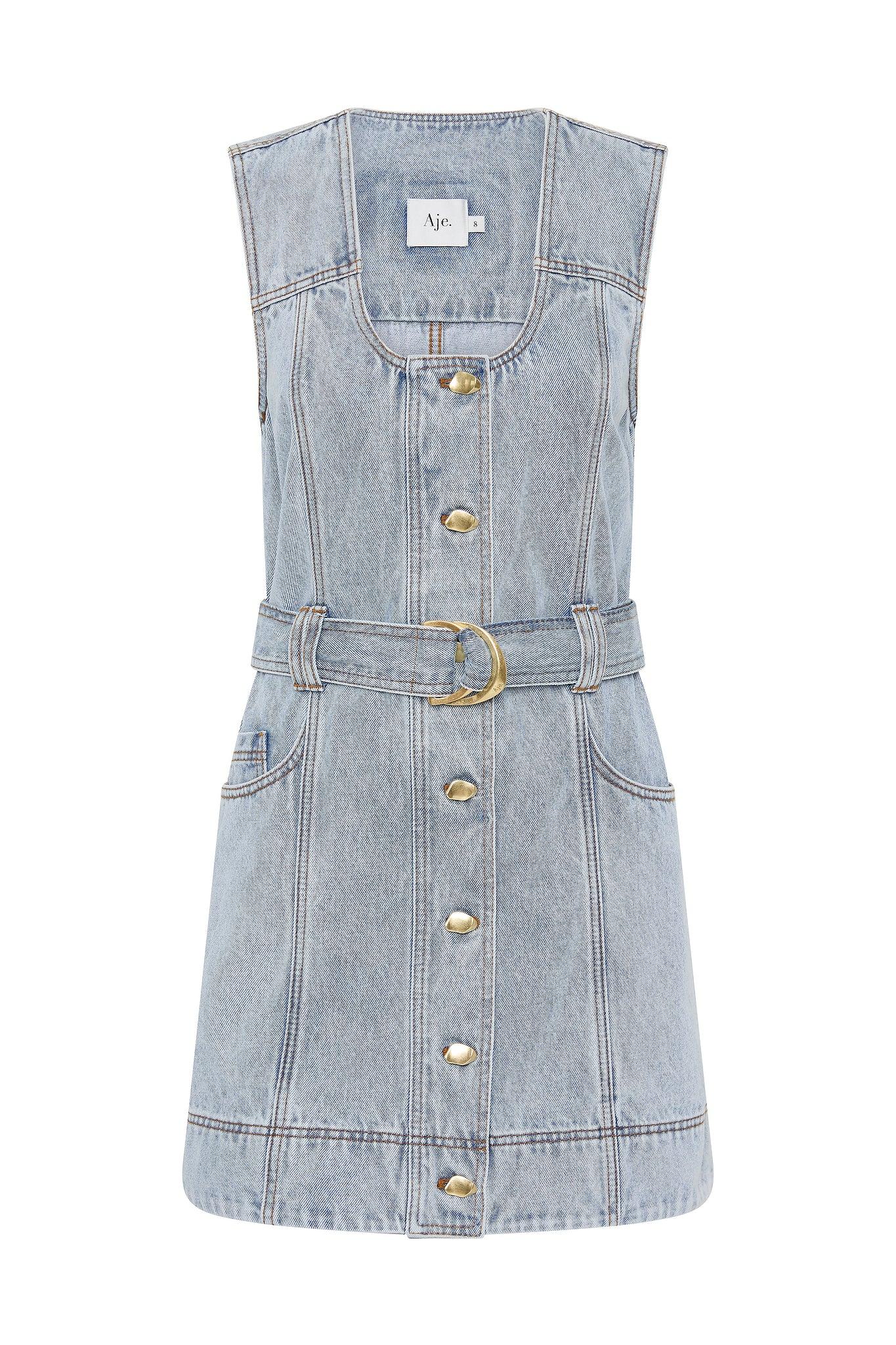 Aura Denim Mini Dress Product Image
