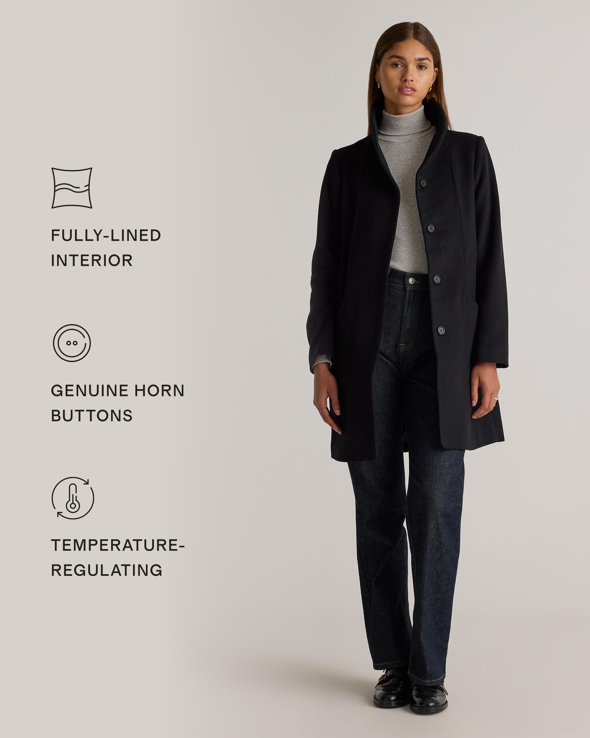 Quince | Women's Italian Wool Cocoon Coat Wool/Nylon Product Image