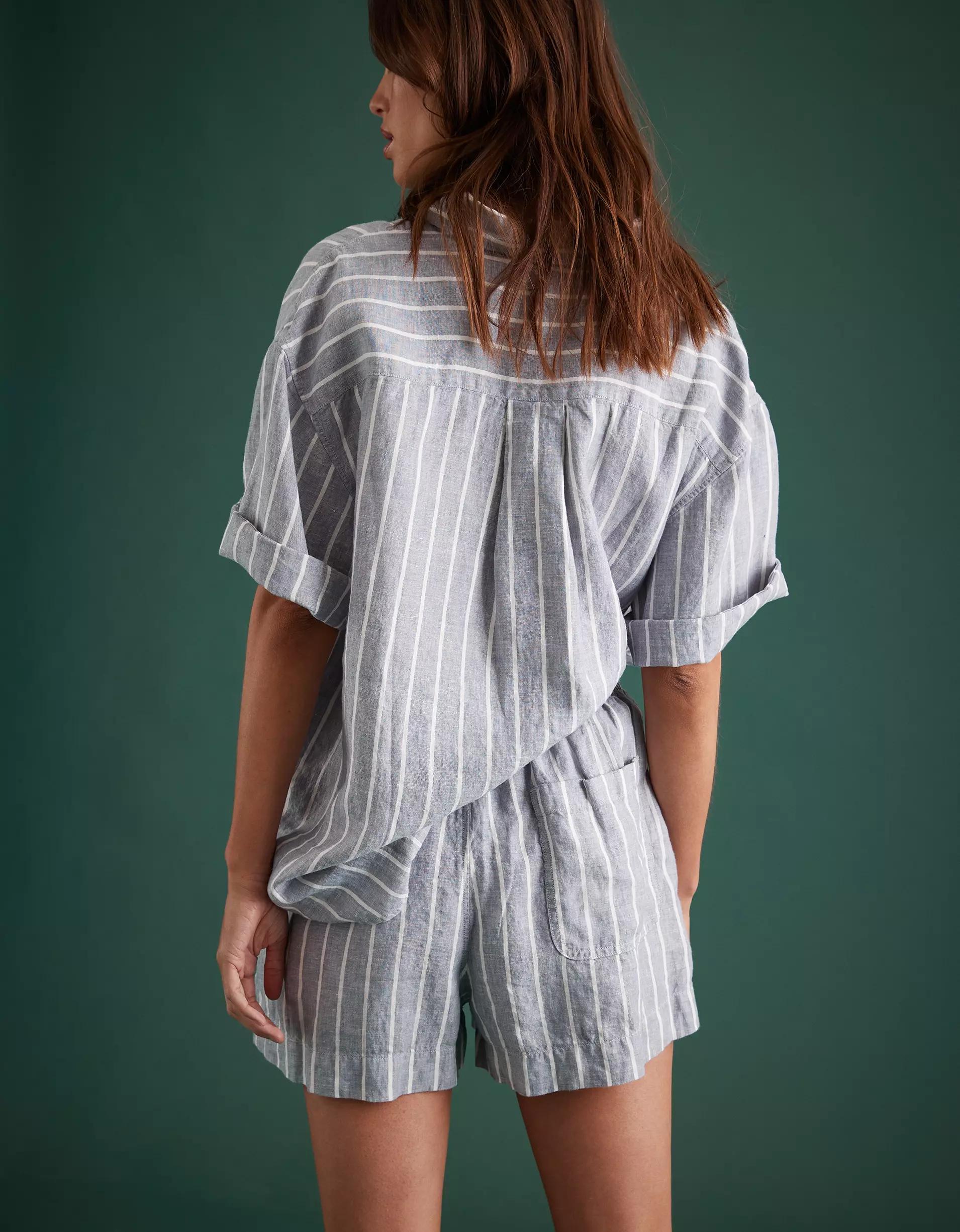 AE77 Premium Linen Pull-On Short Product Image