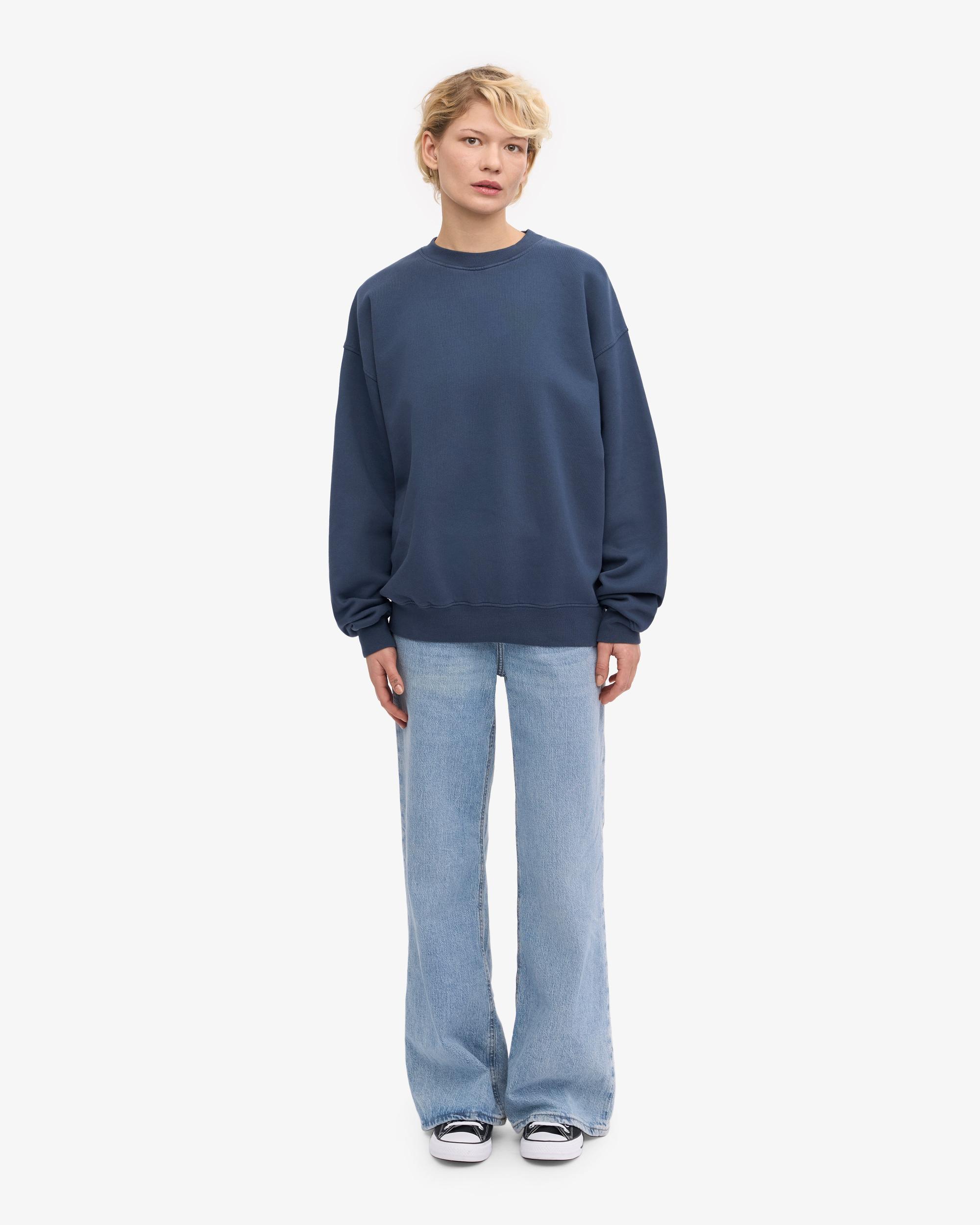 Organic Oversized Crew - Petrol Blue Product Image