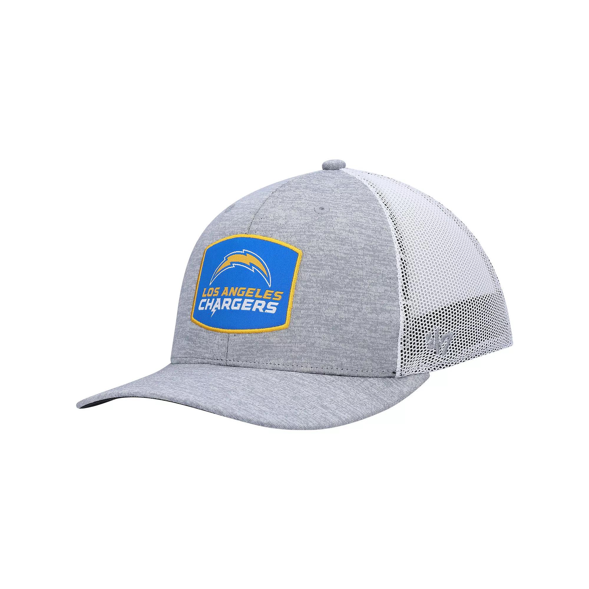 Men's '47 Heathered Gray/White Los Angeles Chargers Motivator Flex Hat, Size: Small/Medium, Grey Product Image