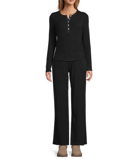 Every Knit Mid Rise Lounge Wide Leg Full Length Pants Product Image